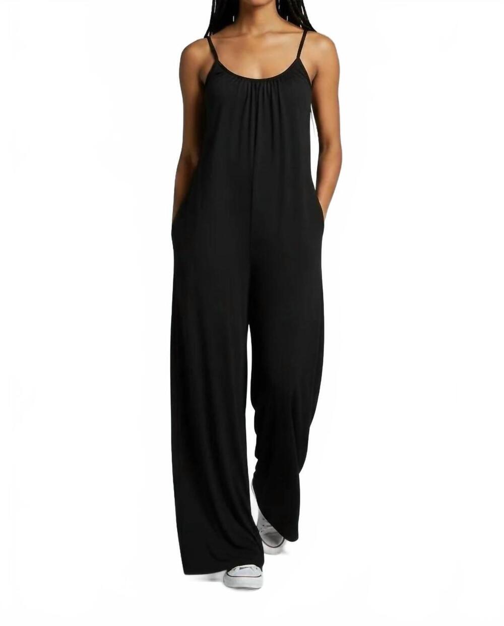 NEW THREE BIRD NEST wide leg jumpsuit in black